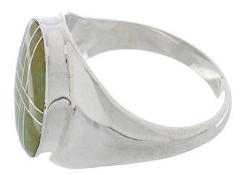 Silver Turquoise Southwest Ring Size 8-1/2 YX87391