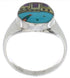 Silver Multicolor Villiage or Pueblo Design Ring Size 9-3/4 WX42320