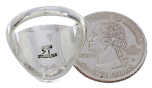 Silver Multicolor Villiage or Pueblo Design Ring Size 9-3/4 WX42320