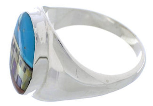 Authentic Villiage or Pueblo Design Multicolor Ring Size 11-1/4 WX42348