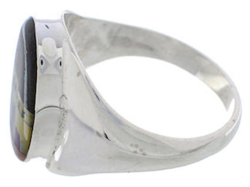 Native American Villiage Design Multicolor Ring Size 9-3/4 WX42363