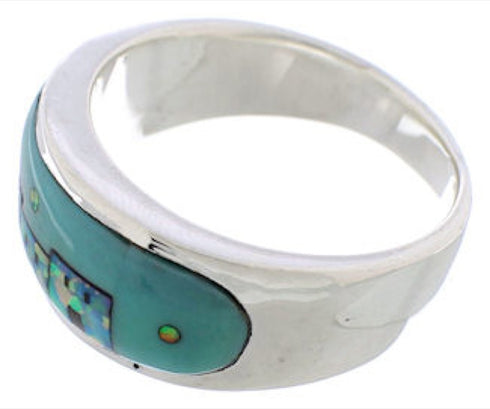 Native American Design Multicolor Jewelry Ring Size 9-1/2 TX42021