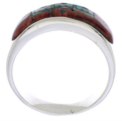 Southwest Pueblo Design Multicolor Ring Size 9-1/2 TX42082