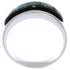 Native American Design Silver Black Jade Opal Ring Size 11-1/4 TX42113