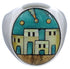 Native American Design Silver Multicolor Ring Size 9-1/2 TX42207