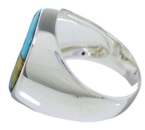 Southwest Native American Design Multicolor Ring Size 11-1/2 TX42225