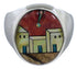 Native American Design Southwest Multicolor Ring Size 9-1/2 TX42263