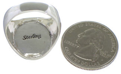 Southwest Native American Pueblo Multicolor Ring Size 10-1/2 TX42293