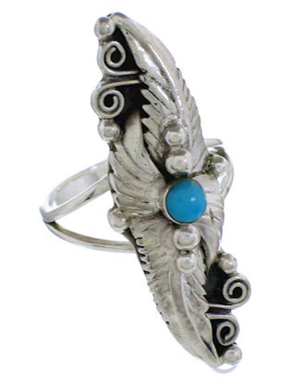 Turquoise Sterling Silver Southwestern Ring Size 6-1/2 TX42458