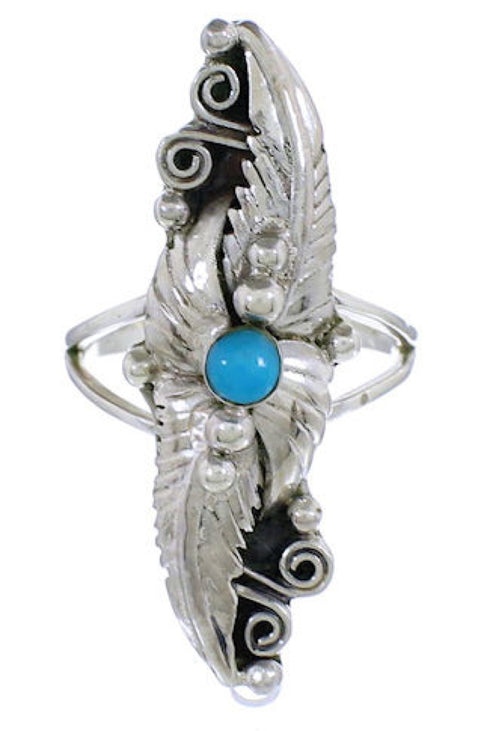 Turquoise Sterling Silver Southwestern Ring Size 6-1/2 TX42458