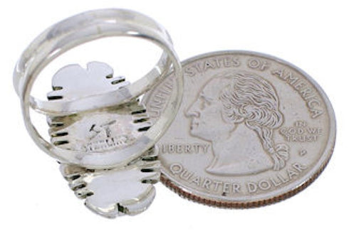 Southwestern Sterling Silver Jet Opal Jewelry Ring Size 7-1/4 TX28656