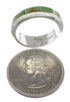 Turquoise Inlay Southwest Silver Ring Size 6-1/2 TX40091