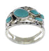 Southwest Jewelry Turquoise Silver Ring Size 8-1/4 TX40205