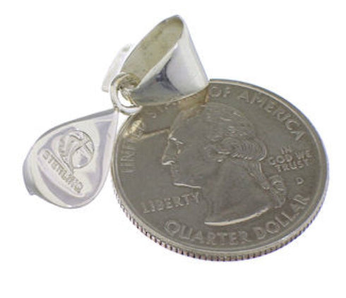 Turquoise Inlay Tear Drop Silver Jewelry Pendant PX28852