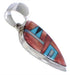 Multicolor Inlay Southwest Sterling Silver Pendant EX30616