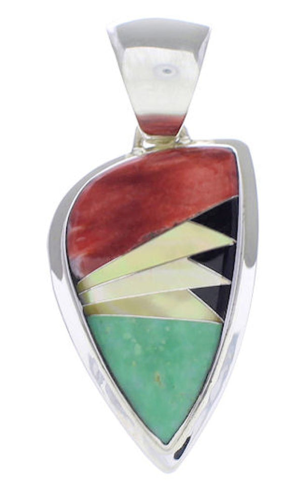 Genuine Sterling Silver And Multicolor Slide Pendant EX30618