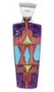 Southwest Multicolor Inlay Sterling Silver Pendant EX30626