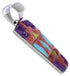 Southwest Multicolor Inlay Sterling Silver Pendant EX30626