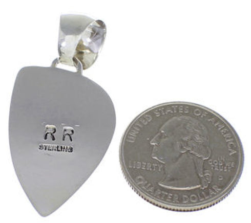 Multicolor Inlay Southwest Jewelry Silver Pendant EX30629