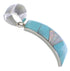 Southwest Turquoise And Opal Silver Pendant EX30637