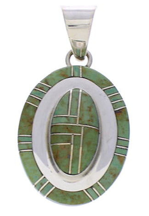 Southwestern Turquoise And Silver Pendant PX29614