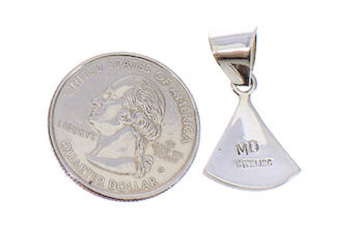 Multicolor And Genuine Sterling Silver Southwestern Pendant PX29624