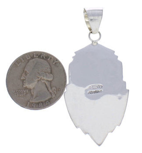 Multicolor Silver Native American Village Design Pendant PX29437