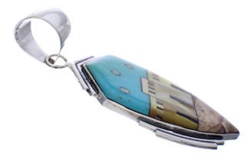 Sterling Silver Native American Design Multicolor Pendant PX29447