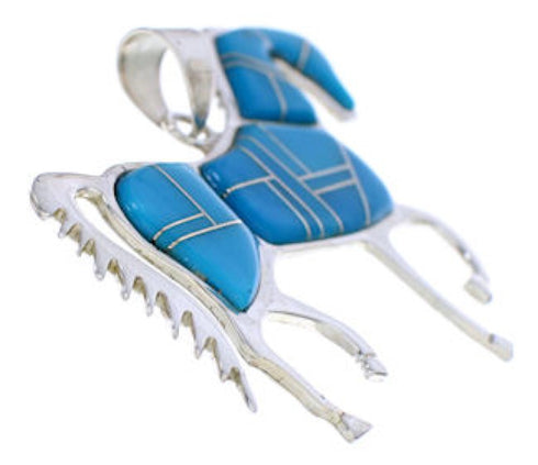 Turquoise Southwest Horse Pendant Jewelry EX29810