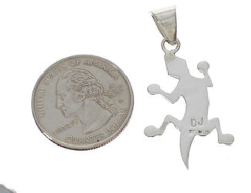 Silver Turquoise Lizard Slide Pendant TX28863