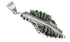 Turquoise Needlepoint Water Wave Sterling Silver Pendant EX29390