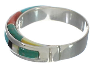 Multicolor Inlay Southwstern Ring Size 4-3/4 EX41681