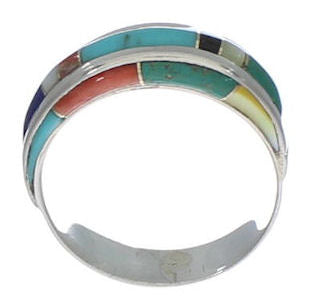 Multicolor Genuine Sterling Silver Ring Size 5-3/4 EX41676