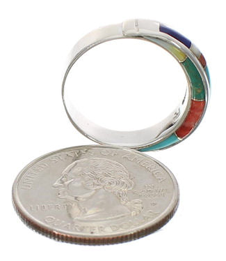 Multicolor Genuine Sterling Silver Ring Size 5-3/4 EX41676