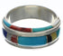 Multicolor And Sterling Silver Ring Size 8-1/4 EX41694