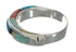Southwestern Multicolor Silver Ring Size 5-1/4 EX41696