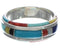 Southwest Silver And Multicolor Ring Size 4-3/4 EX41725
