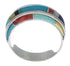 Southwest Silver And Multicolor Ring Size 4-3/4 EX41725