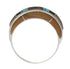 Southwestern Multicolor Inlay Ring Size 8-3/4 EX41745
