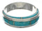 Turquoise Inlay Sterling Silver Ring Size 6-1/4 EX41830