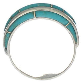 Sterling Silver And Turquoise Ring Size 6-3/4 EX41822