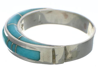 Turquoise Southwest Silver Ring Size 5-1/4 EX41844