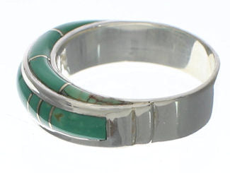 Turquoise Inlay Southwestern Ring Size 5-1/4 EX41887