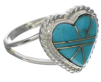 Turquoise Sterling Silver Heart Ring