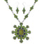 Turquoise Jewelry Southwest Link Necklace And Earrings Set EX32971
