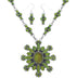Turquoise Jewelry Southwest Link Necklace And Earrings Set EX32971