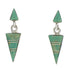 Genuine Sterling Silver Turquoise Post Dangle Earrings PX24562