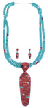 Multicolor Southwest Sterling Silver Necklace And Earring Set PX35273