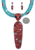 Multicolor Southwest Sterling Silver Necklace And Earring Set PX35273