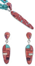 Multicolor Southwest Sterling Silver Necklace And Earring Set PX35273